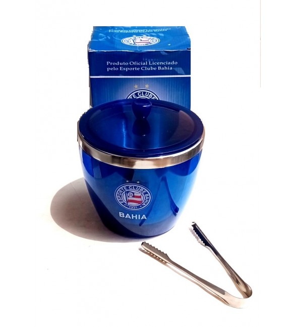 Balde para Gelo do Bahia com pegador e tampa - Produto Oficial Licenciado